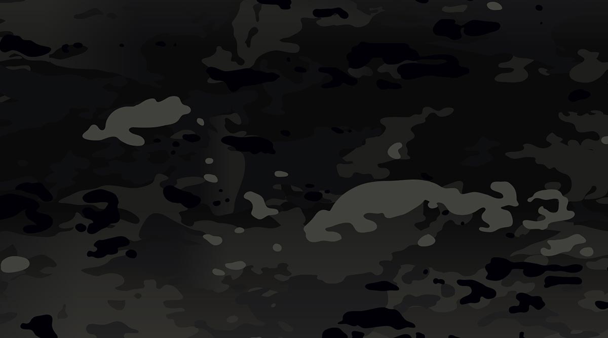 Black Camouflage Fabric by the Yard, Black Camo, Black Digital