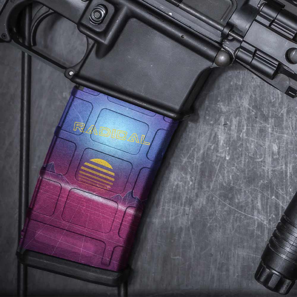 AR - 15 Mag Skin (Retrowave) - GunSkins